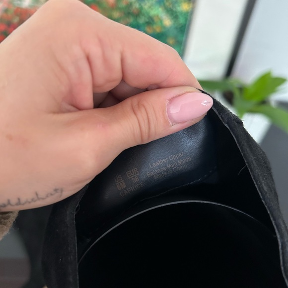 Sam Edelman Caprice Suede Boot Size 6 - Black - Picture 2 of 6